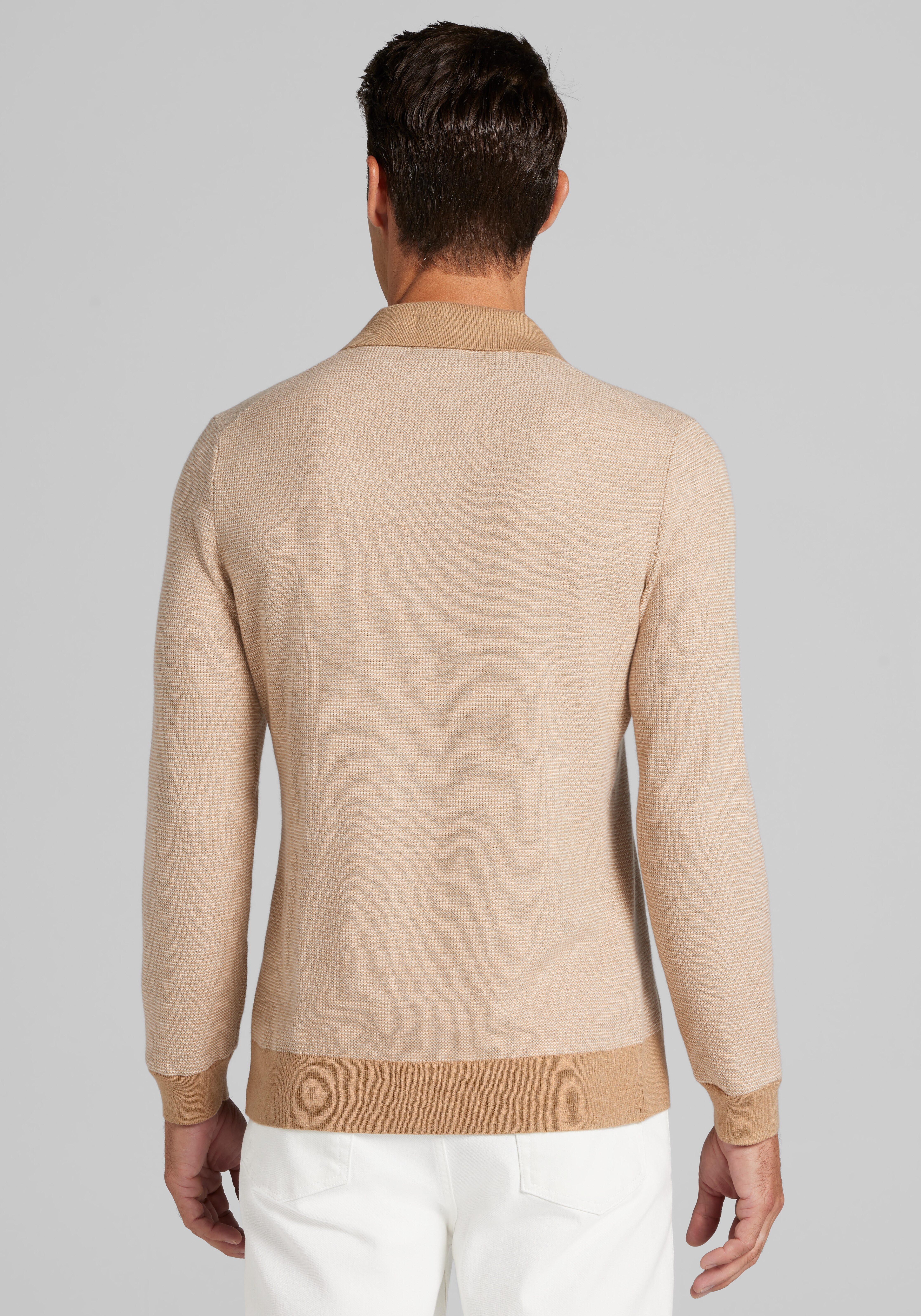 Jos. A. Bank Tailored Fit Shirt Front Jacquard Sweater CLEARANCE