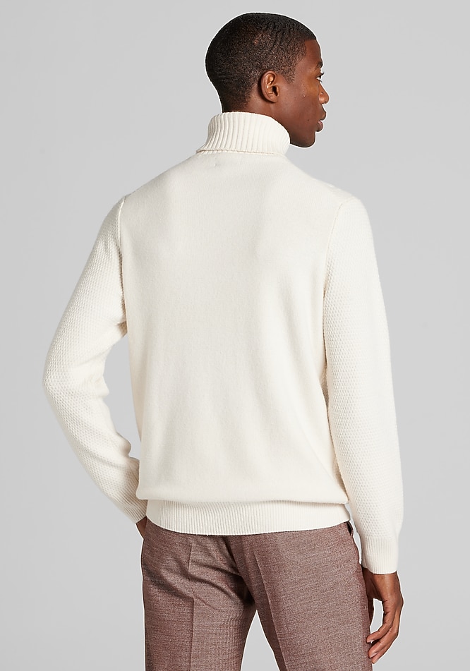 Jos. A. Bank Tailored Fit Cable Knit Turtleneck Sweater CLEARANCE