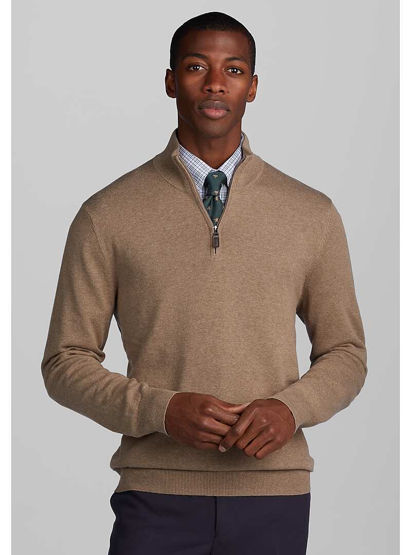 Traveler Collection Traditional Fit Quarter Zip Pima Cotton Sweater (Various Colors & Sizes)