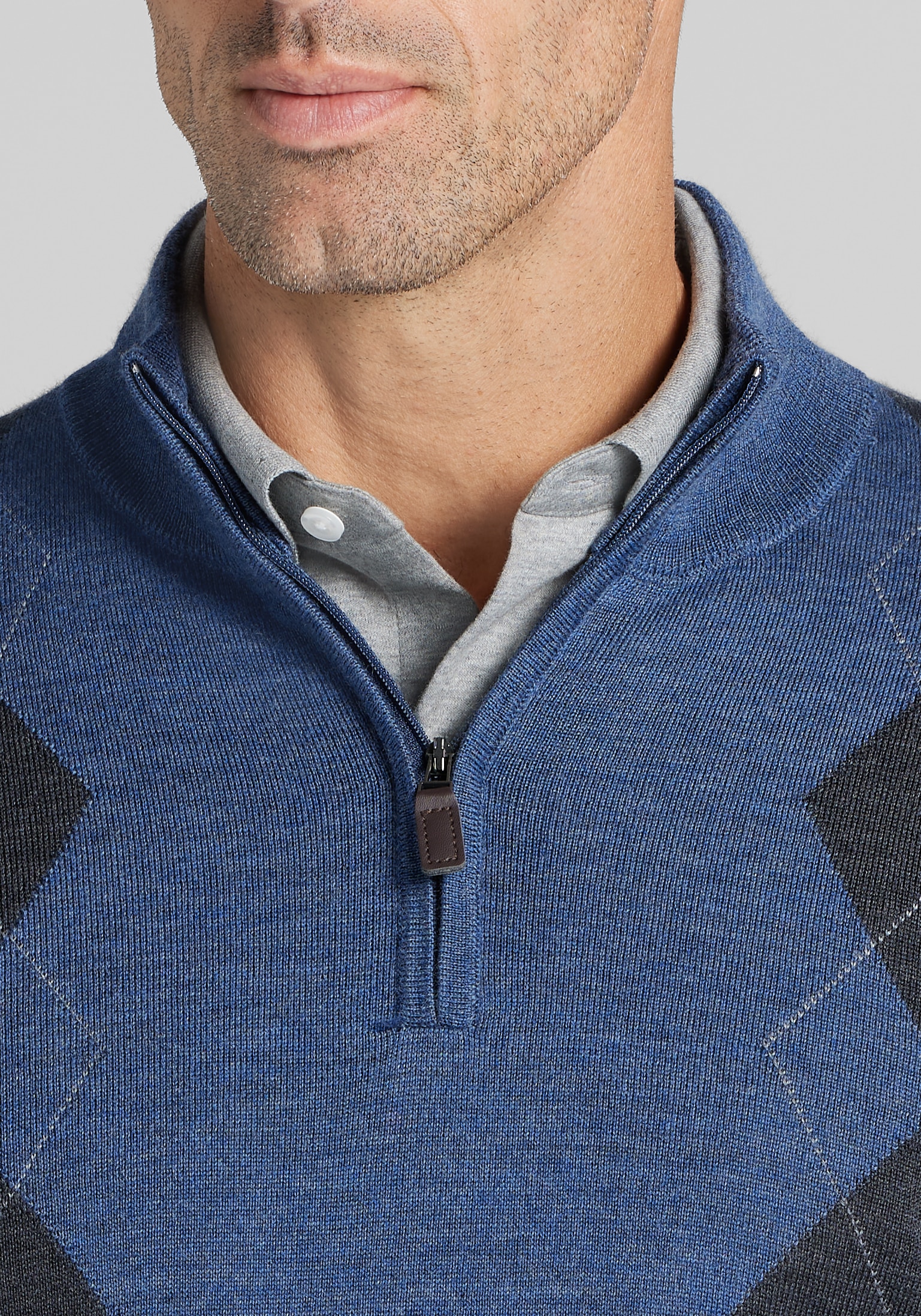 Traveler® Collection Tailored Fit Argyle Merino Wool Blend Sweater