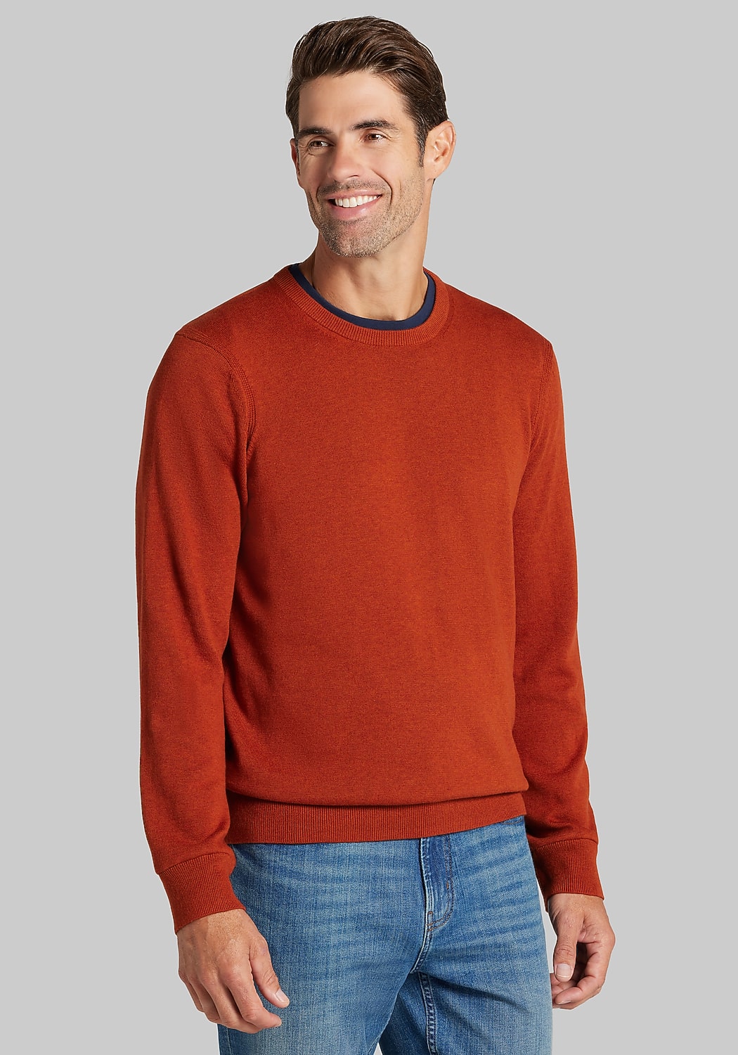 Jos. A. Bank Tailored Fit Pima Cotton Crew Neck Sweater