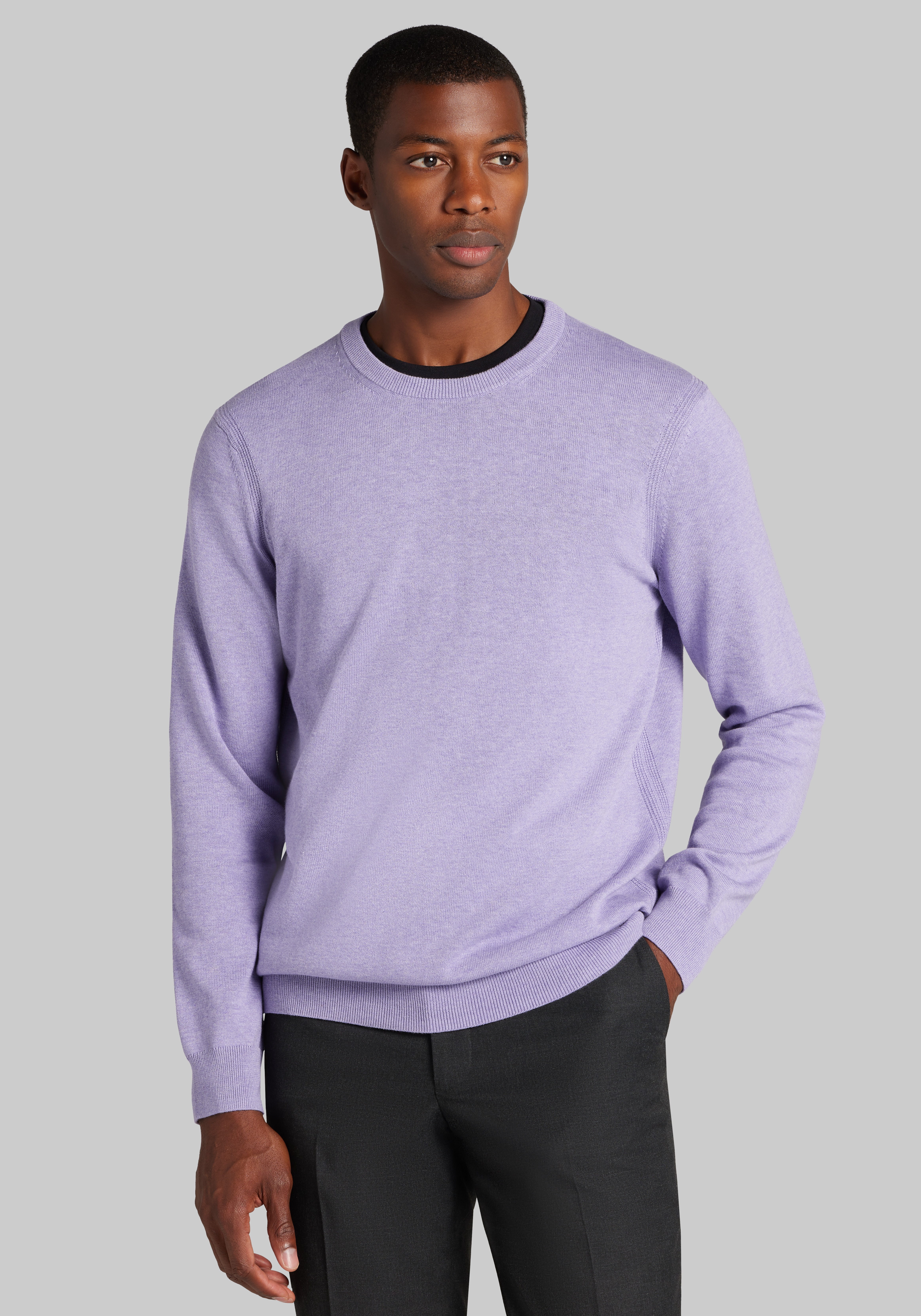 Men's Sweaters, Jos. A. Bank Tailored Fit Pima Cotton Crew Neck Sweater - Jos A Bank
