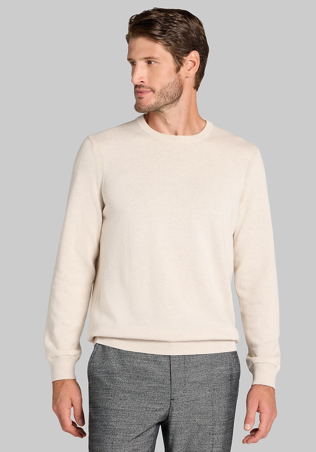 Jos. A. Bank Tailored Fit Pima Cotton Crew Neck Sweater - Big & Tall