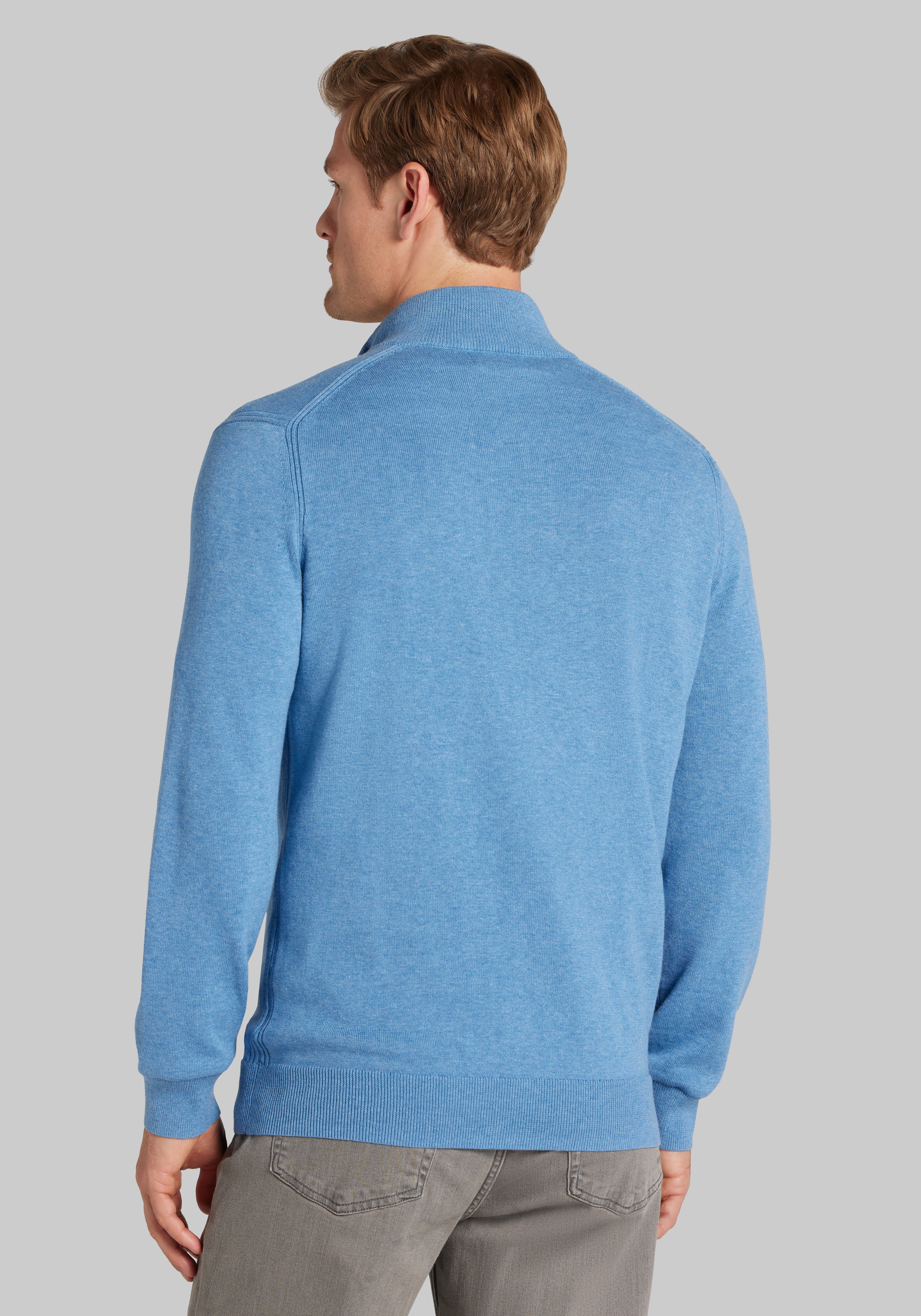 Jos. A. Bank Tailored Fit Pima Cotton 1/4 Zip Sweater