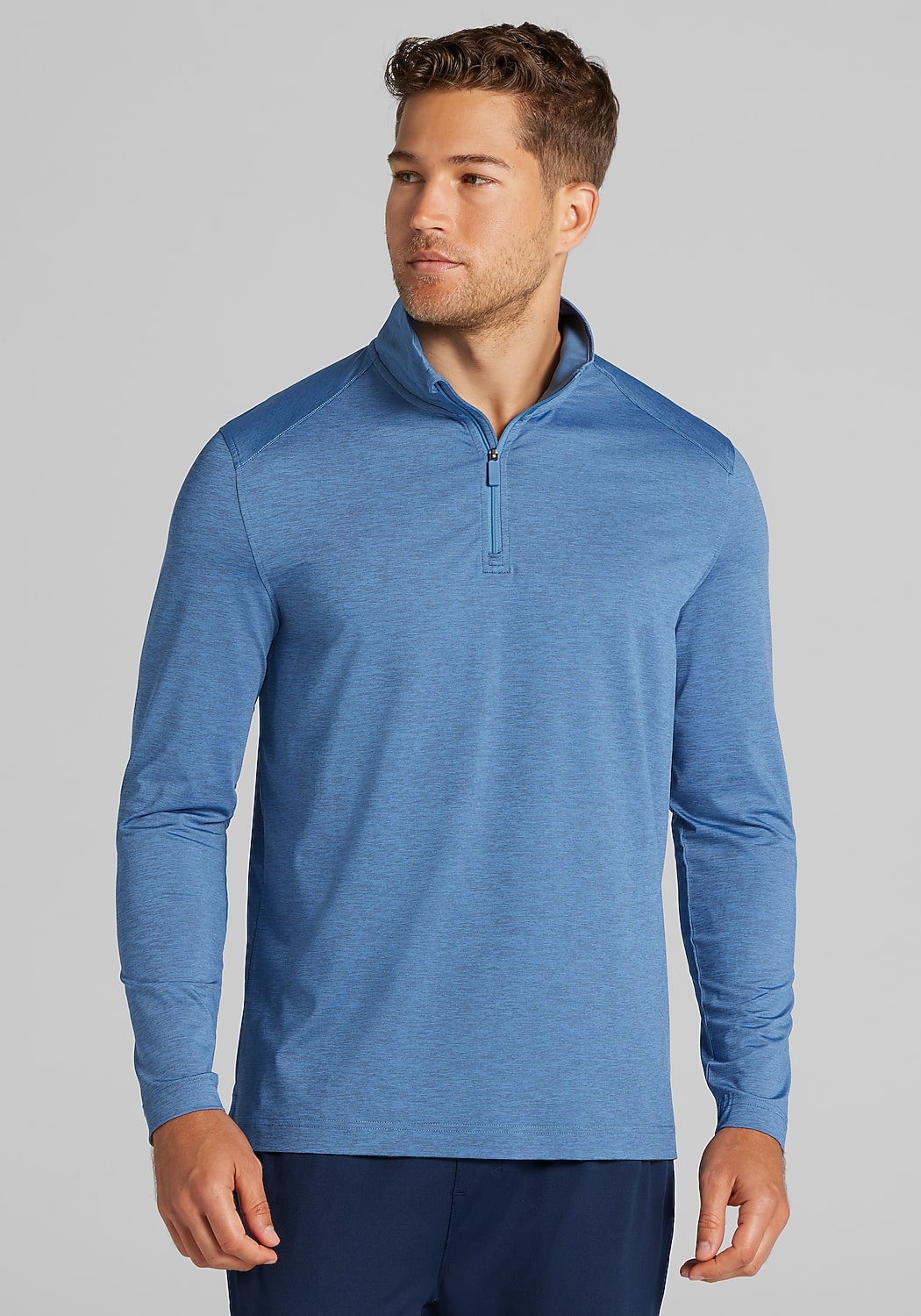 Traveler Collection Tailored Fit Performance Space-Dyed 1/4 Zip Pullover - Big & Tall CLEARANCE