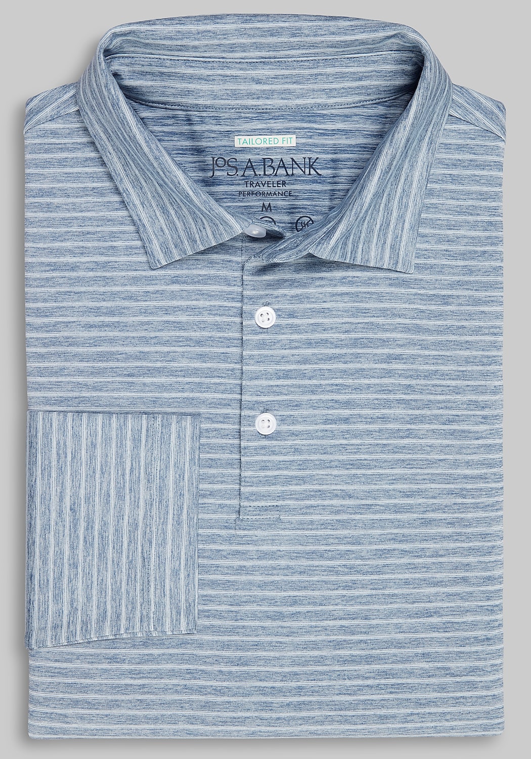 Traveler Collection Tailored Fit Performance Striped Polo - Big & Tall