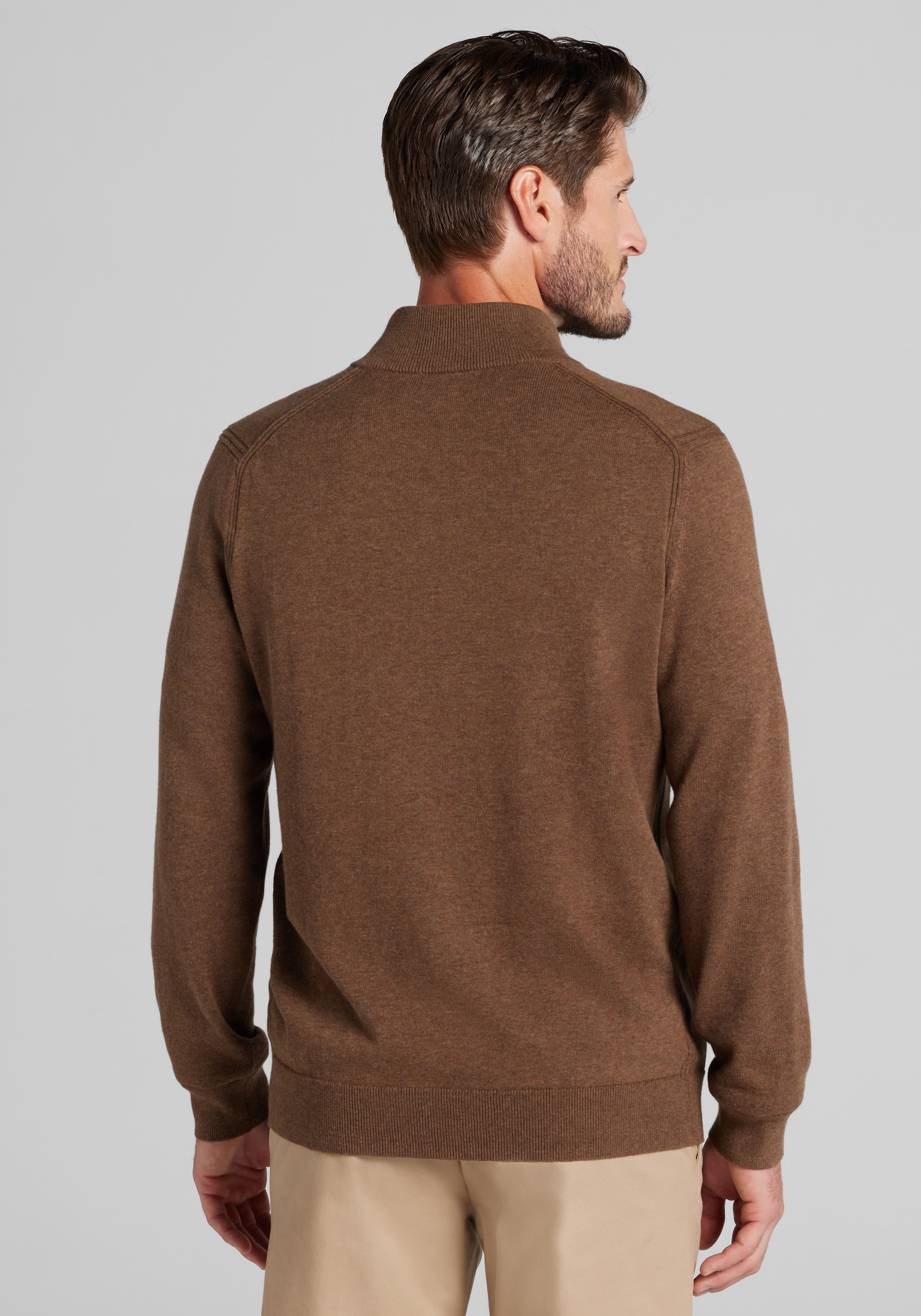 Jos. A. Bank Tailored Fit Pima Cotton 1/4-Zip Sweater