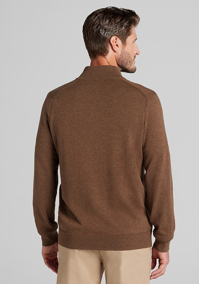 Jos. A. Bank Tailored Fit Pima Cotton 1/4-Zip Sweater - Big & Tall