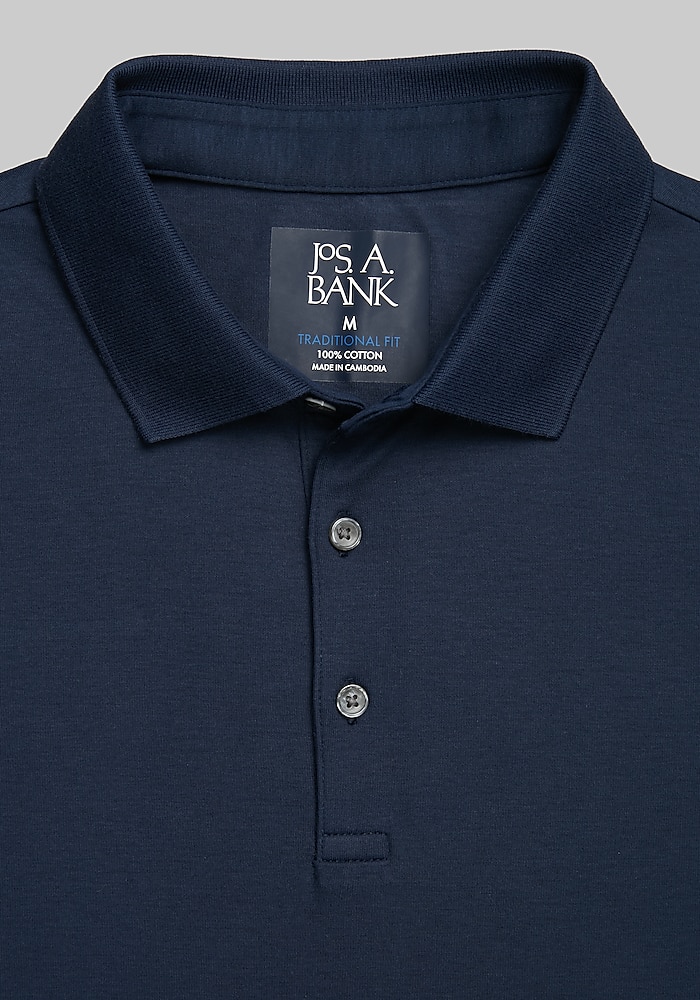 Jos. A. Bank Comfort Stretch Traditional Fit Interlock Polo (3 Colors)