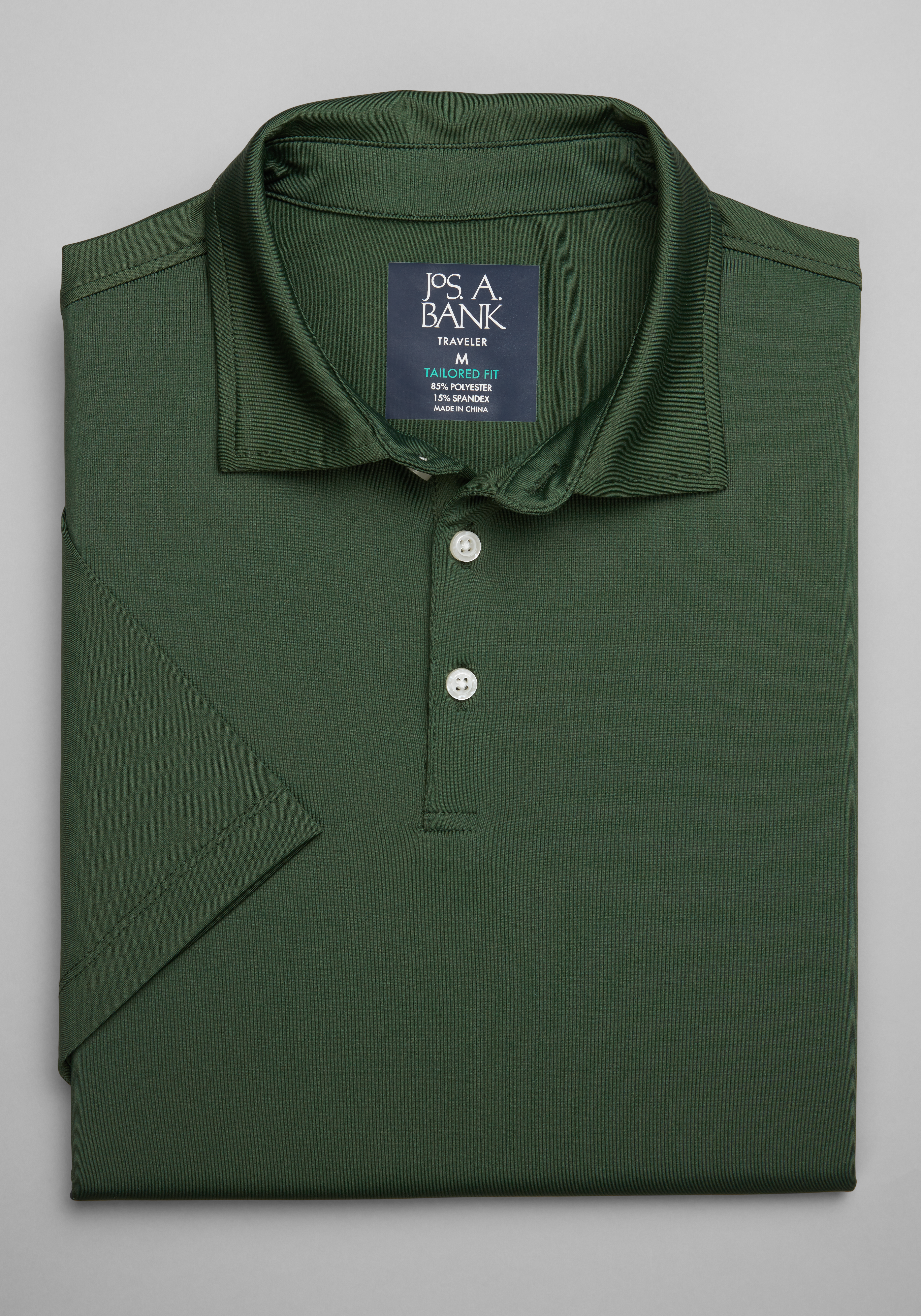 Men's V-neck, Plaid Shirt, Polo Shirts, Green Polo