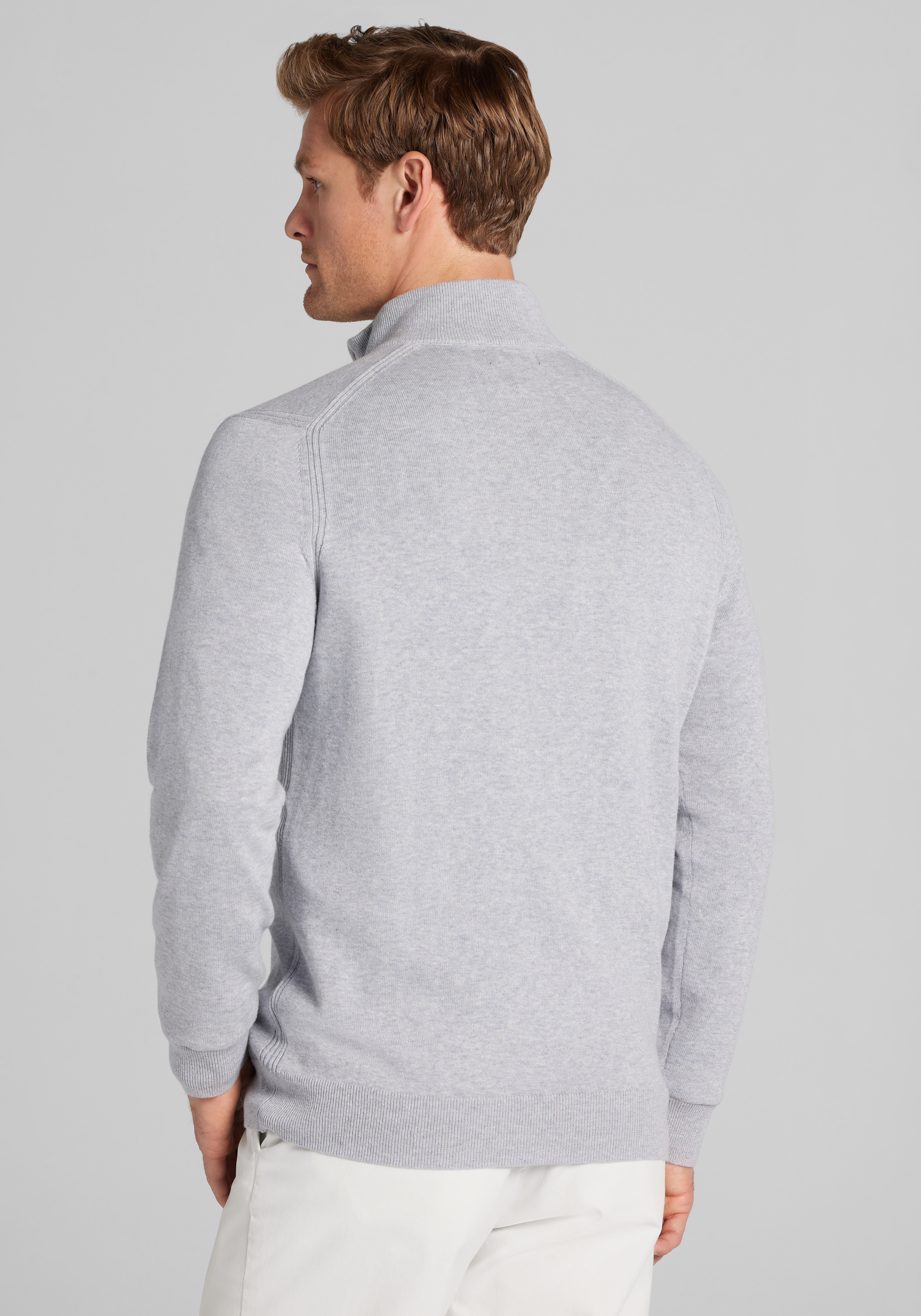 Jos. A. Bank Tailored Fit 1/4 Zip Pima Sweater