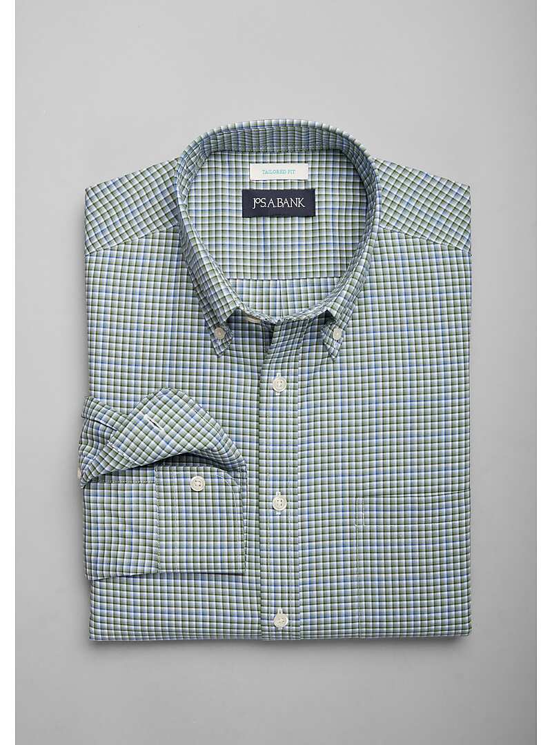 Jos. A. Bank Tailored Fit Shadow Grid Sportshirt - Big & Tall CLEARANCE ...