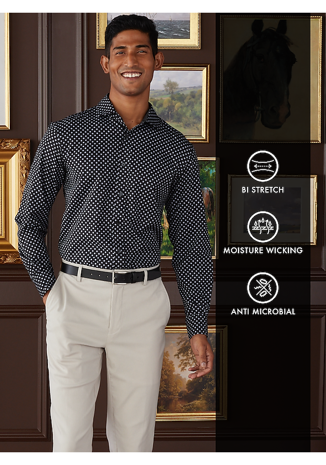 Traveler® Collection Tailored Fit Four-Way Stretch Button-Down