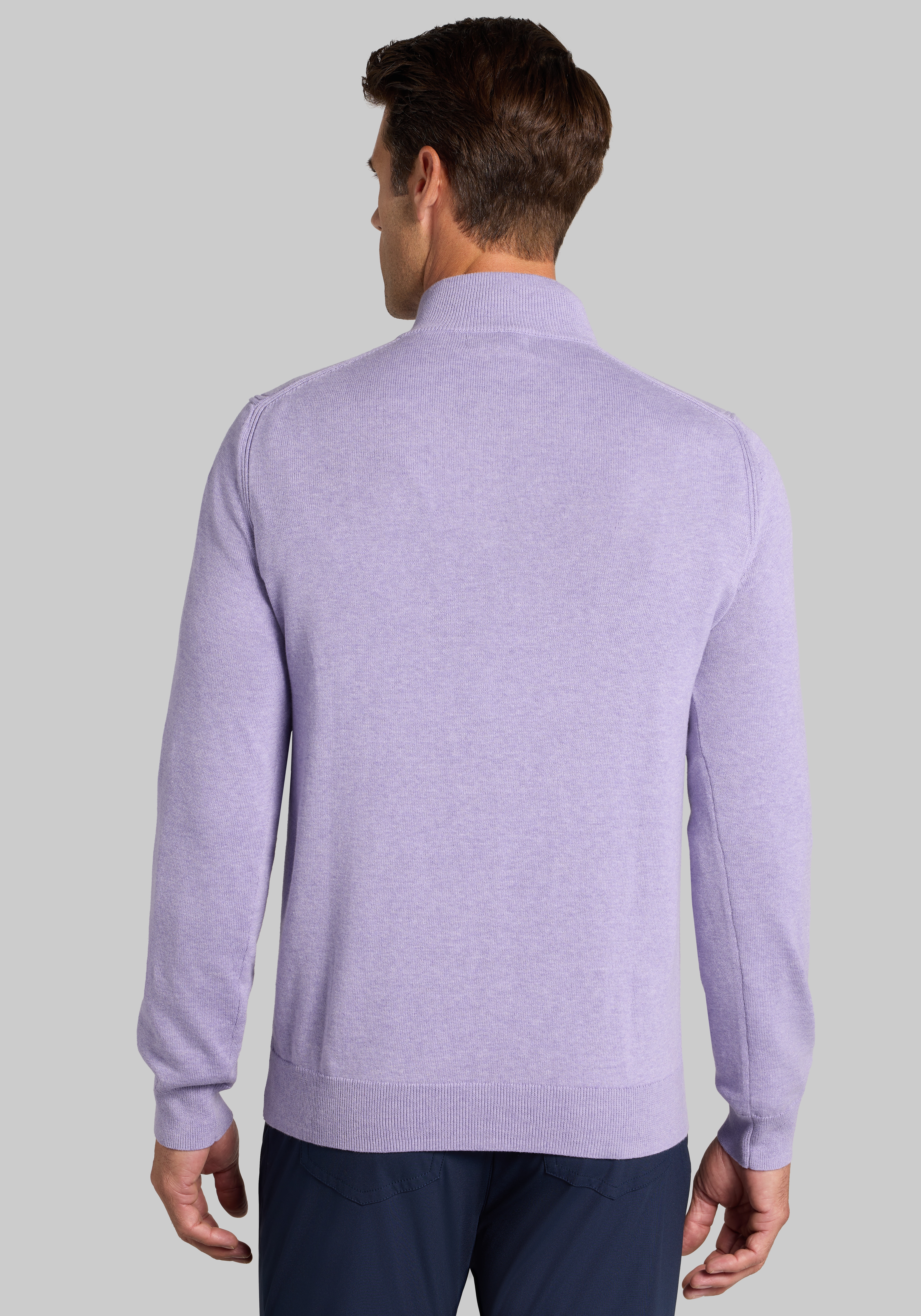 Jos. A. Bank Tailored Fit Pima Cotton Quarter-Zip Sweater