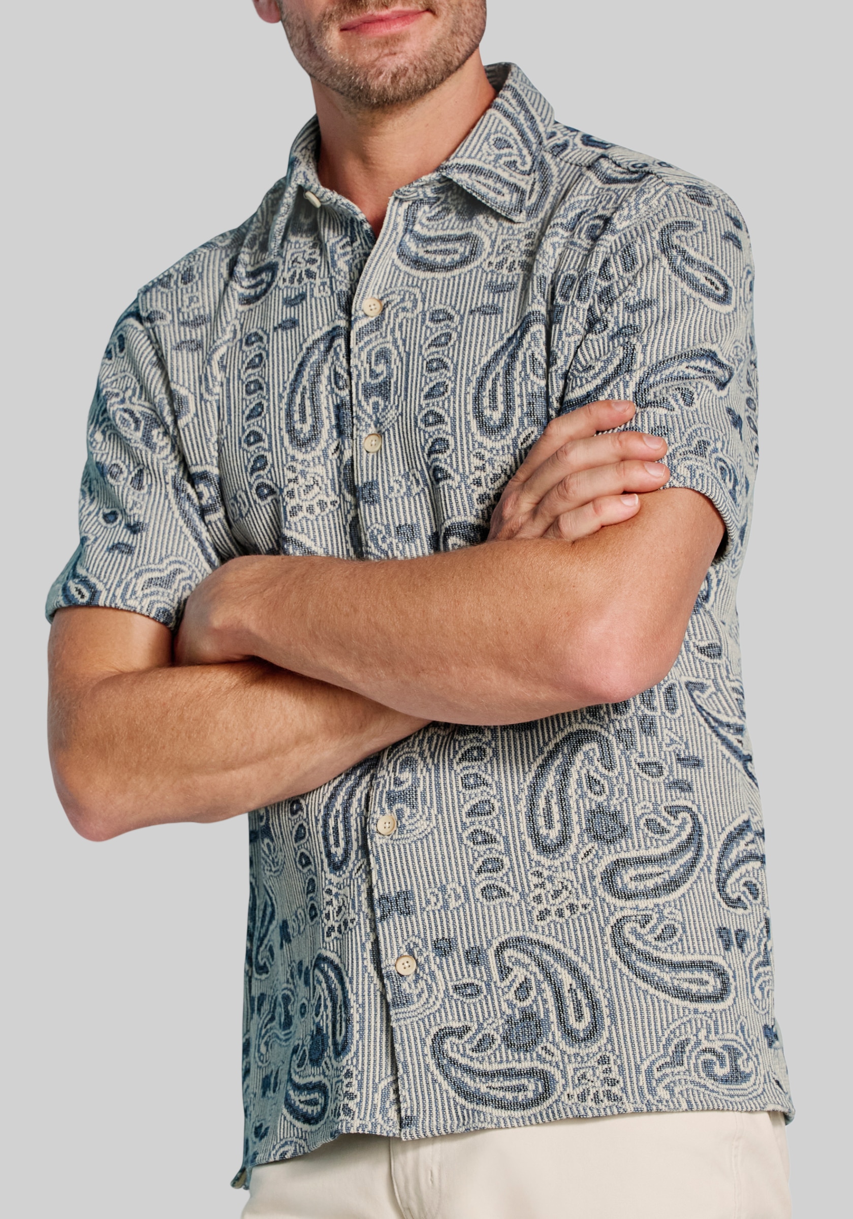 Johnston & Murphy Tailored Fit Linden Textured Sportshirt