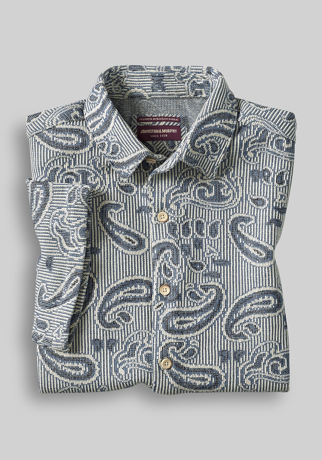 Johnston & Murphy Tailored Fit Linden Textured Sportshirt