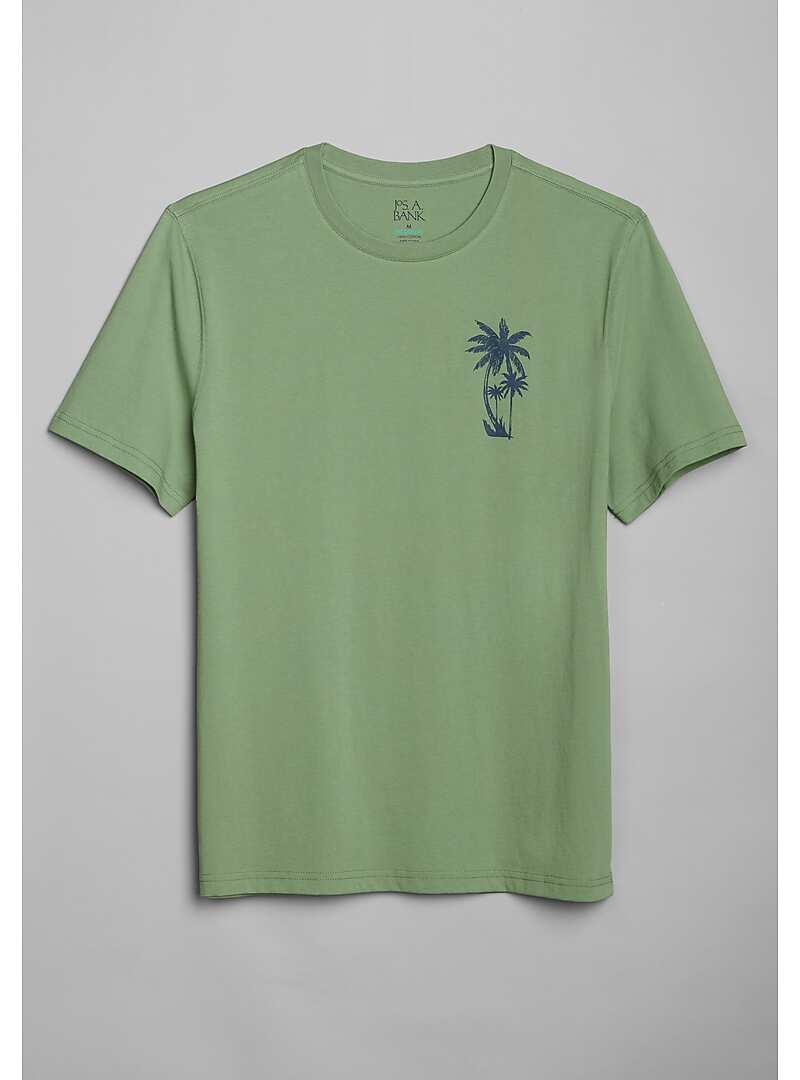 Jos. A. Bank Tailored Fit Palm Tree Graphic Tee CLEARANCE All