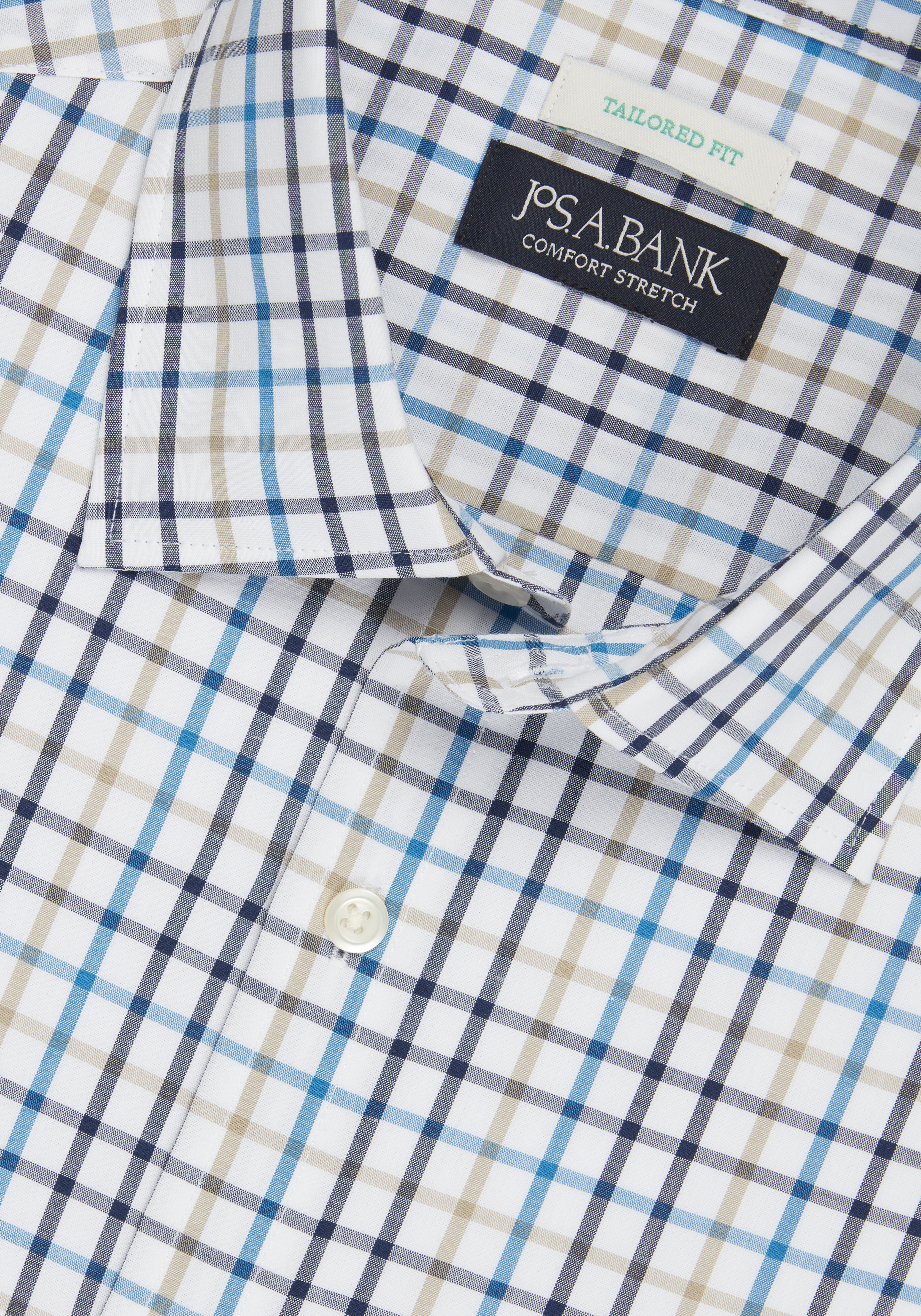 Jos. A. Bank Tailored Fit Open Tattersall Sportshirt - Big & Tall CLEARANCE