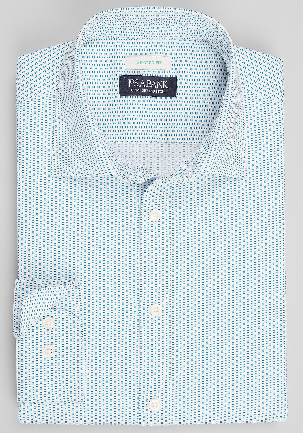 Jos. A. Bank Tailored Fit Stacked Boxes Sportshirt