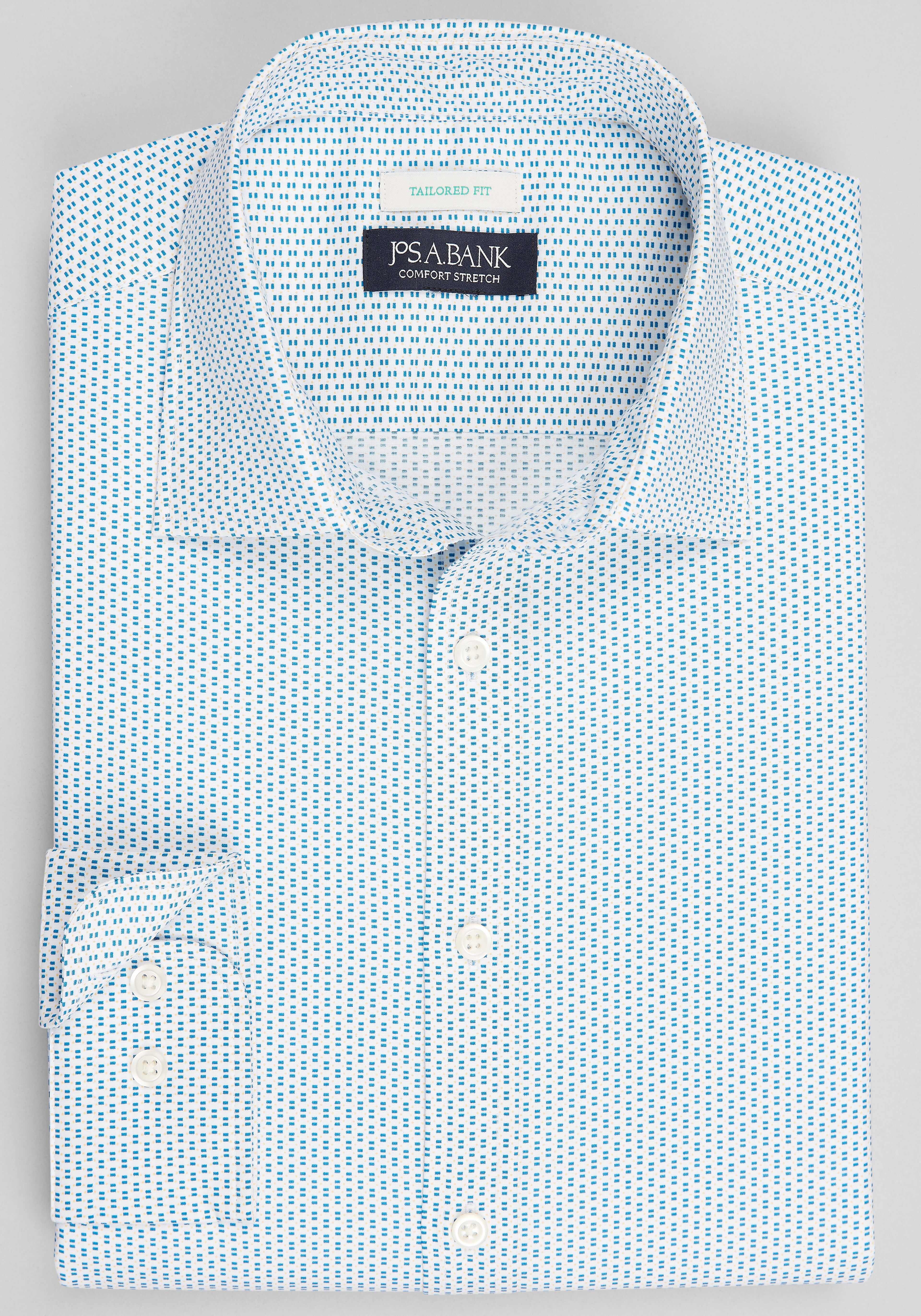 Jos. A. Bank Tailored Fit Stacked Boxes Sportshirt CLEARANCE