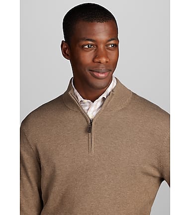 Men's quarter discount zip cotton sweater