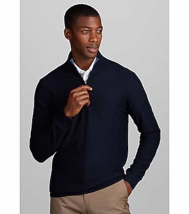 Jos. A. Bank Tailored Fit Argyle 1 4 Zip Sweater Big Tall