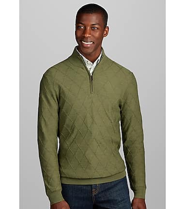 Argyle mens half zip fleece outlet