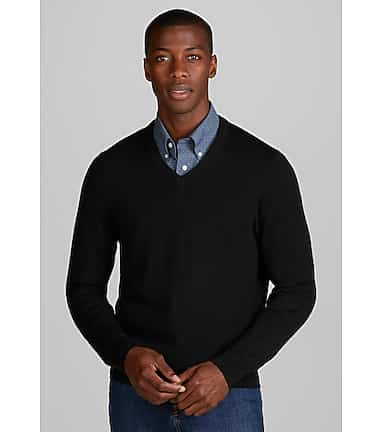 Jos. A. Bank Tailored Fit Merino Wool V Neck Sweater CLEARANCE