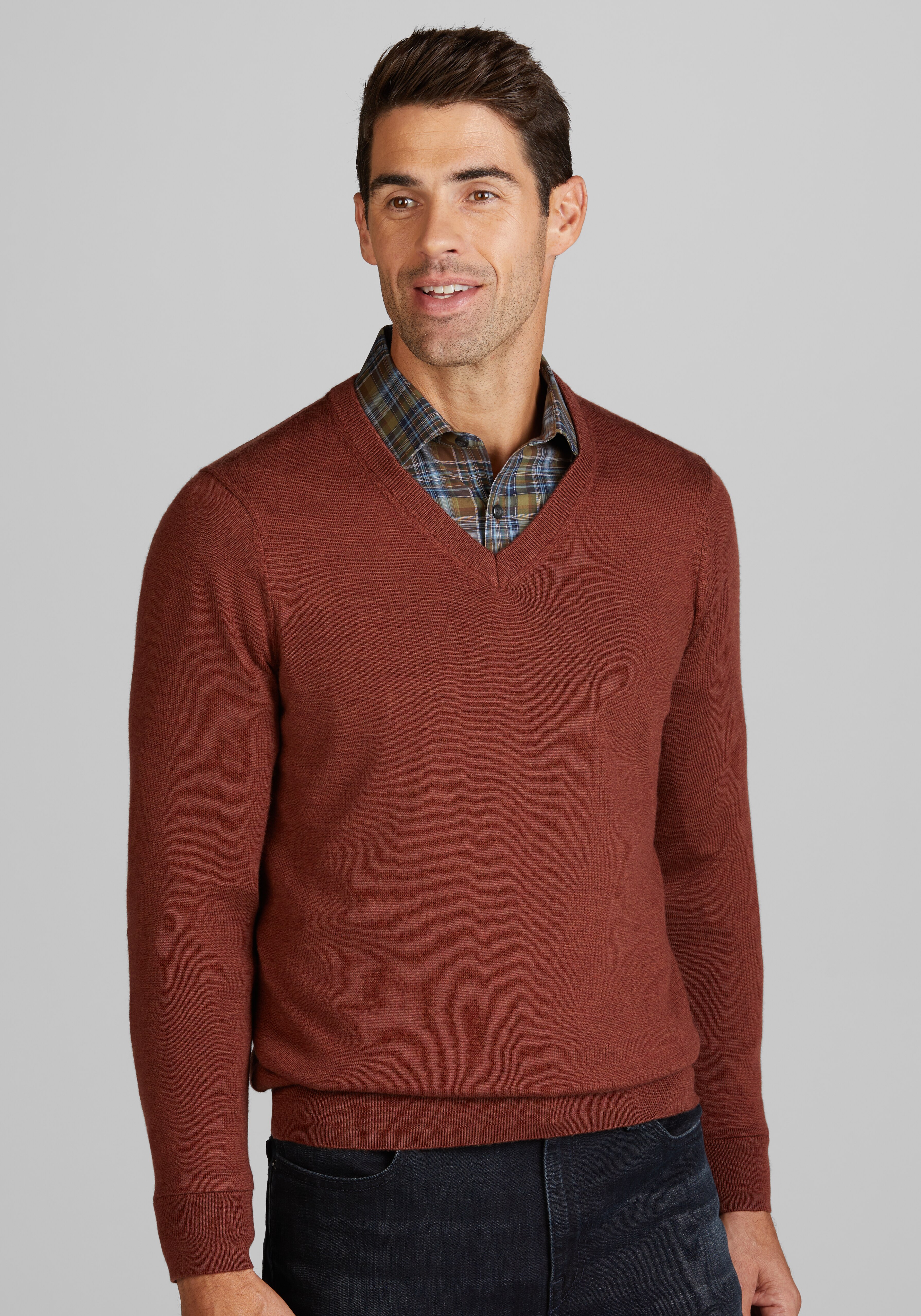 Mens dark hot sale red sweater