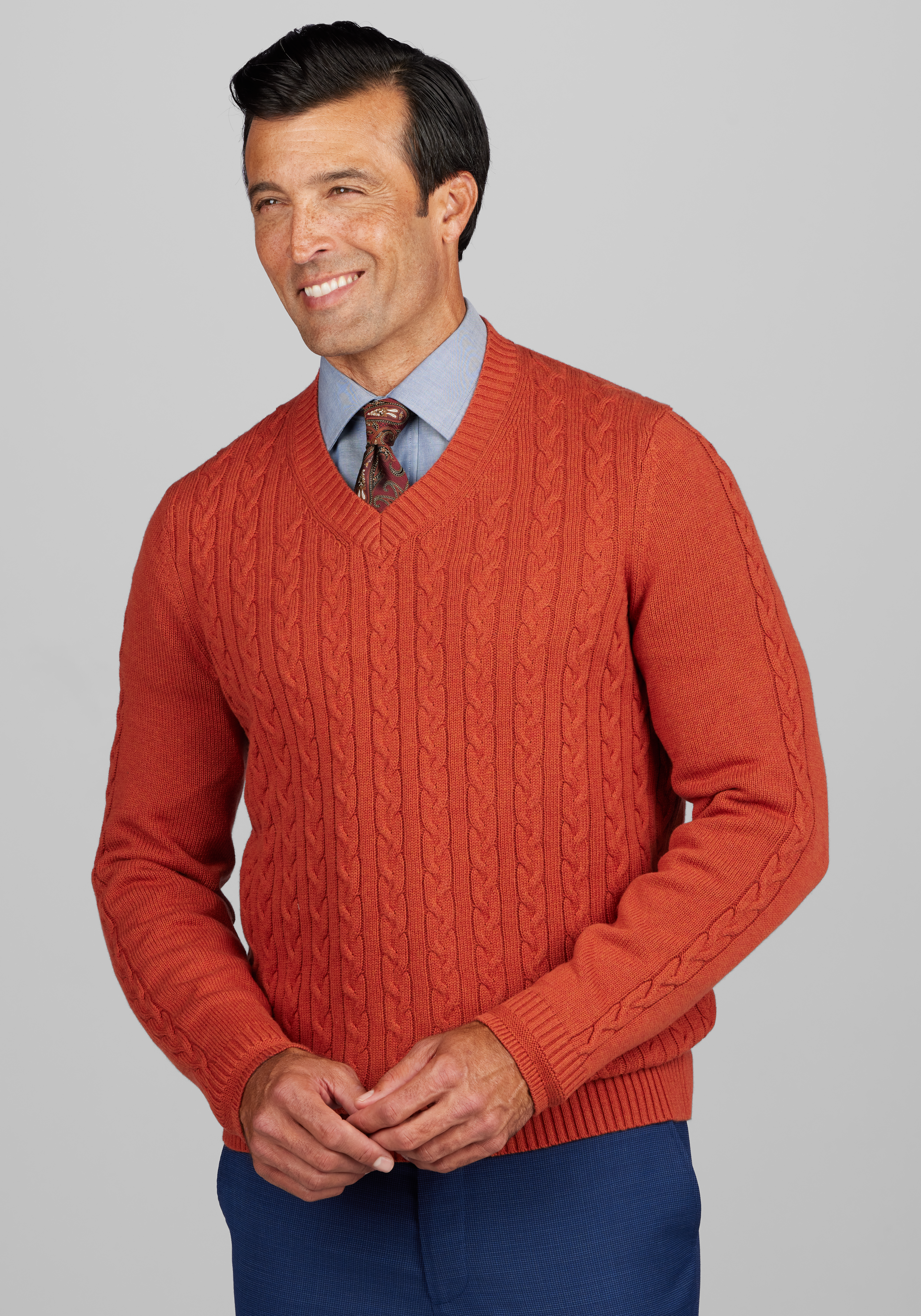 Men's V-Neck Sweaters, Big and Tall