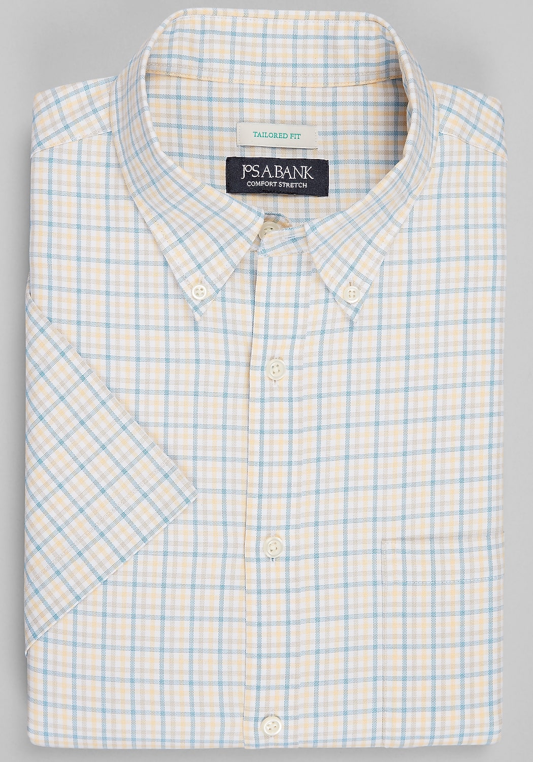 Jos. A. Bank Tailored Fit Tattersall Plaid Sportshirt