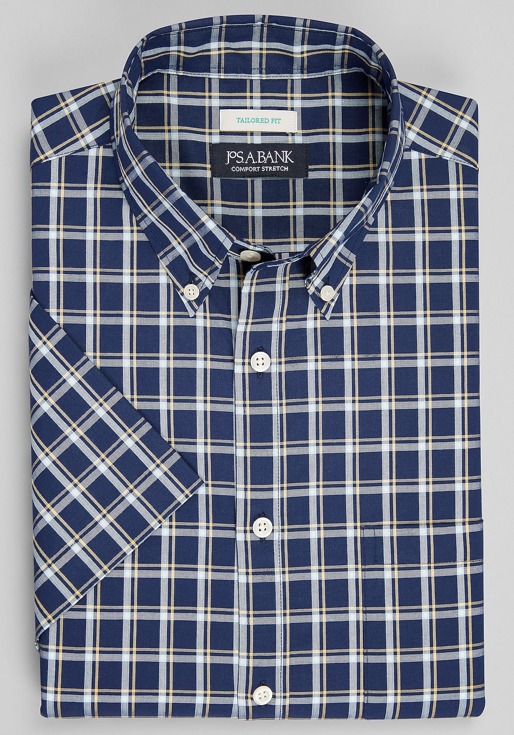 Jos. A. Bank Tailored Fit Bold Plaid Sportshirt