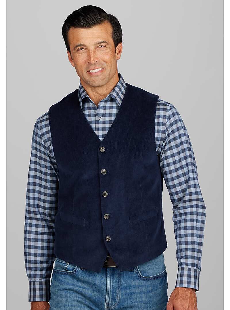 Jos. A. Bank Tailored Fit Stretch Corduroy Vest Big & Tall New Arrivals Jos A Bank