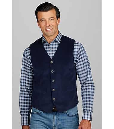 Jos. A. Bank Tailored Fit Stretch Corduroy Vest - All Deals | Jos