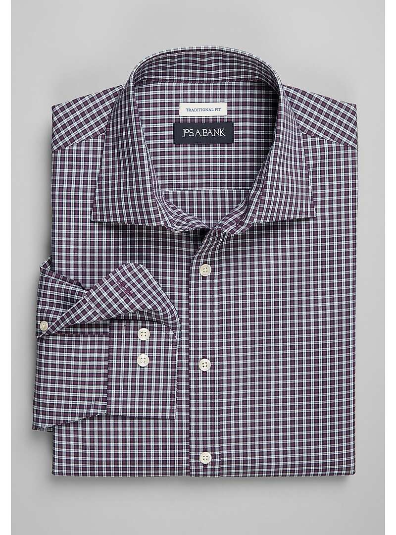 Jos. A. Bank Traditional Fit Spread Collar Check Sportshirt Big & Tall New Arrivals Jos A Bank