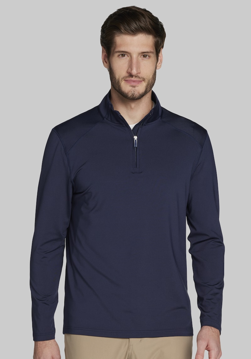 JoS. A. Bank Men's Traveler Collection Tailored Fit Performance 1/4 Zip ...