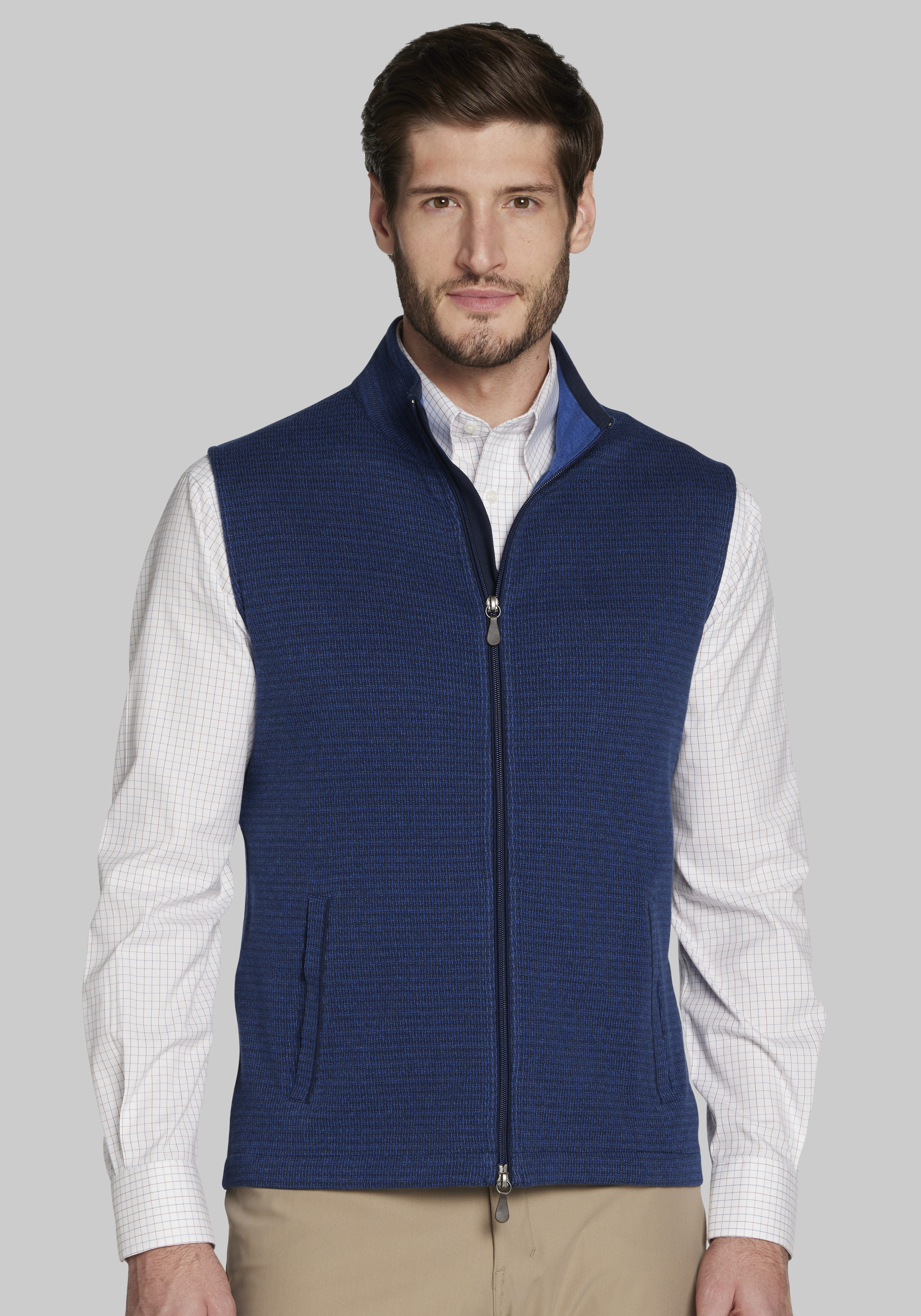 Men's zipper front outlet sweater vest