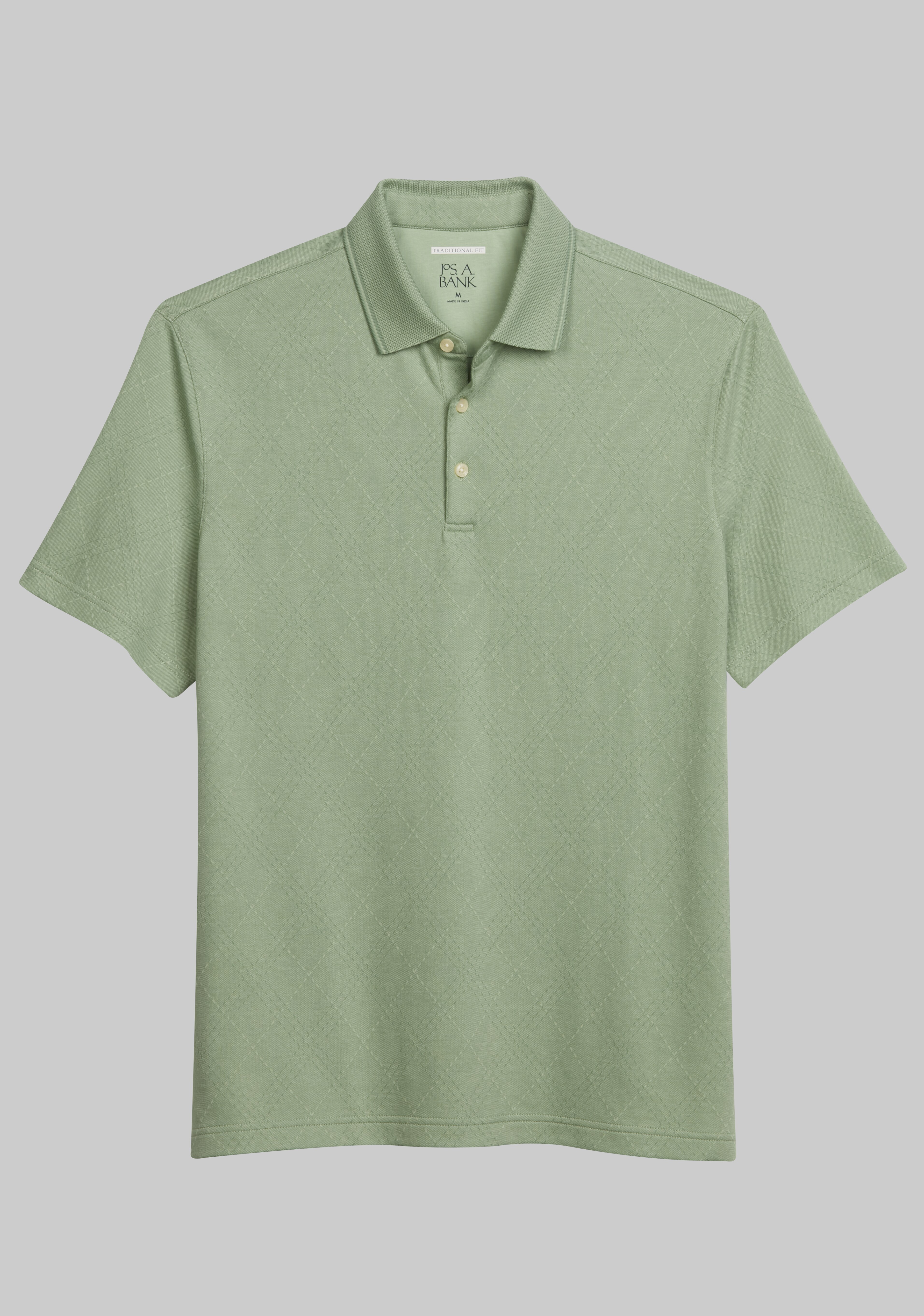 Traveler Performance Tailored Fit Fish Print Golf Polo - Memorial Day  Outfits and Apparel, Jos. A. Bank