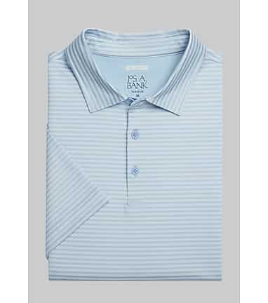 Traveler Collection Tailored Fit Stripe Performance Polo