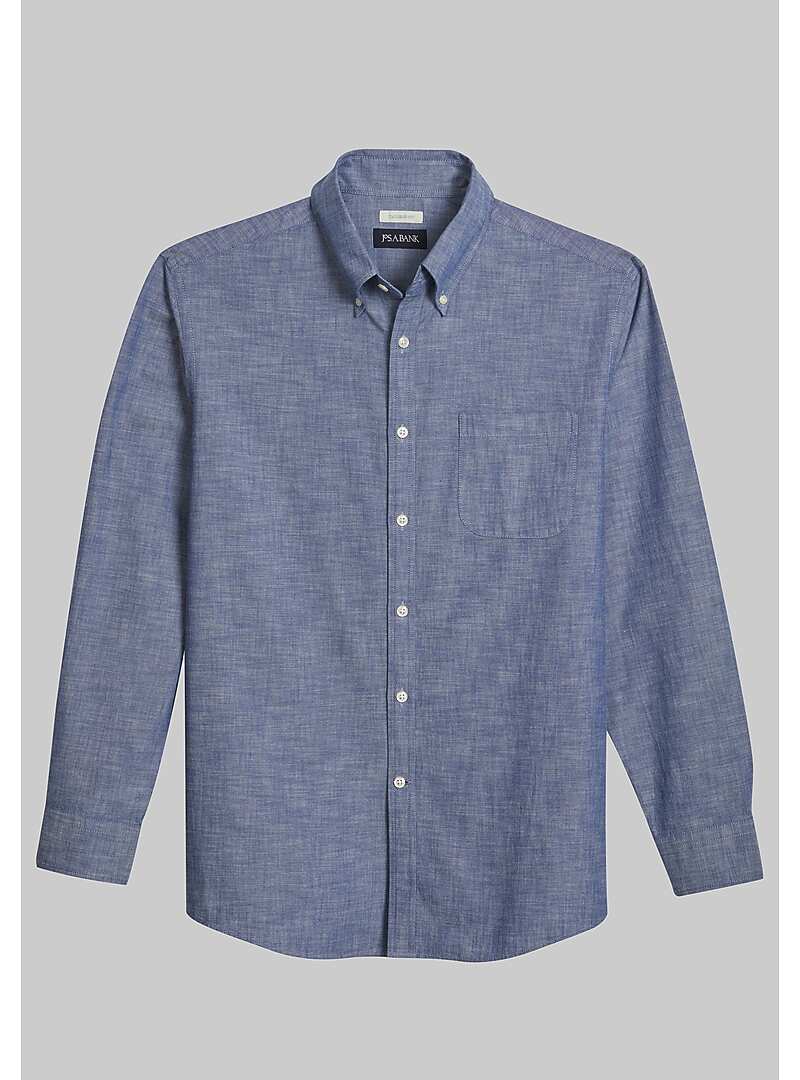 Jos. A. Bank Tailored Fit Solid Sportshirt Jos. A. Bank Casual Shirts