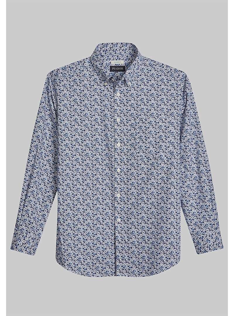 Jos. A. Bank Tailored Fit Floral Print Sportshirt Jos. A. Bank Casual