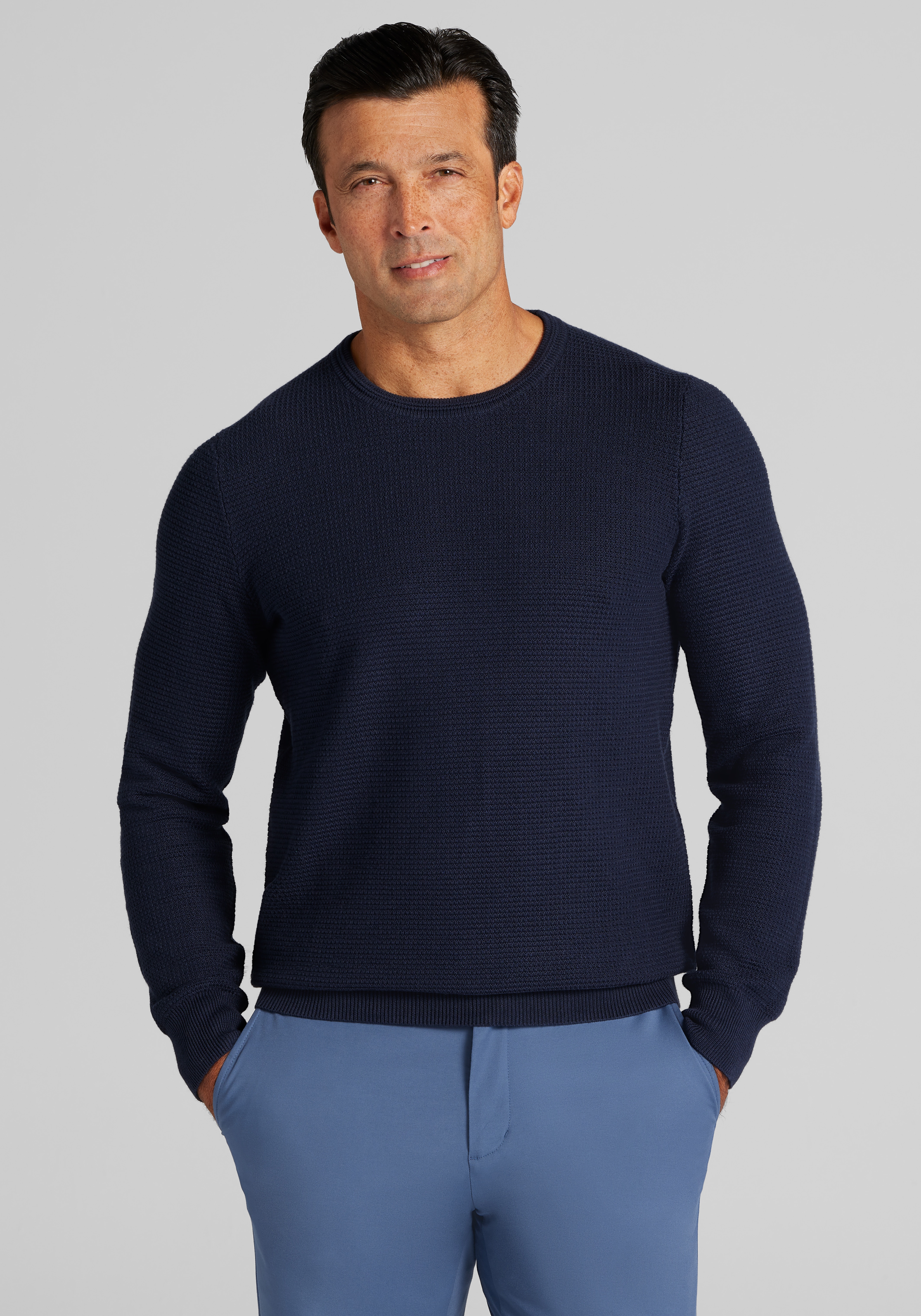 Men's New!, Jos. A. Bank Tailored Fit Textured Sweater - Jos A Bank