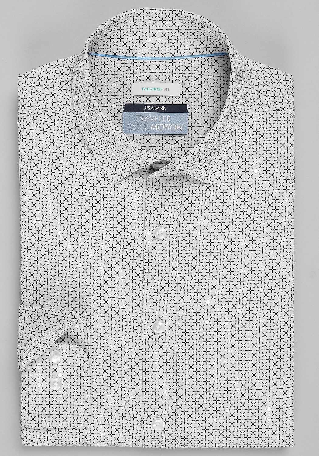 Traveler Collection Tailored Fit Grid 4-Way Stretch Sportshirt - Big & Tall