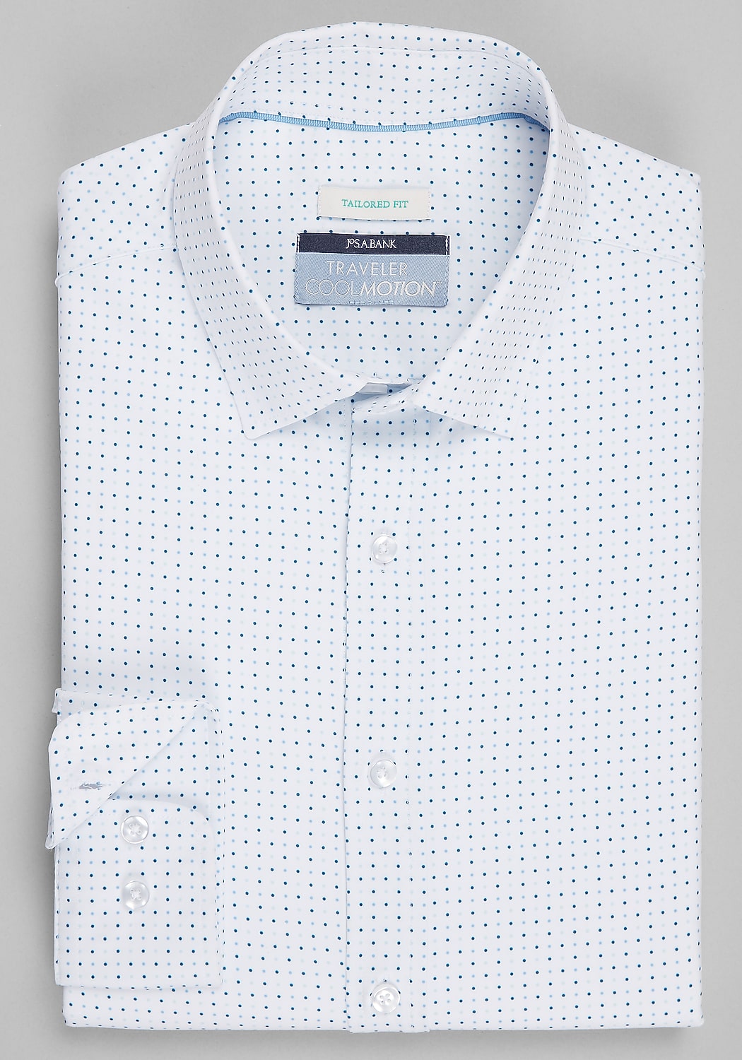 Traveler&reg; Collection Tailored Fit Polka Dot 4-Way Stretch Sportshirt - Big & Tall CLEARANCE