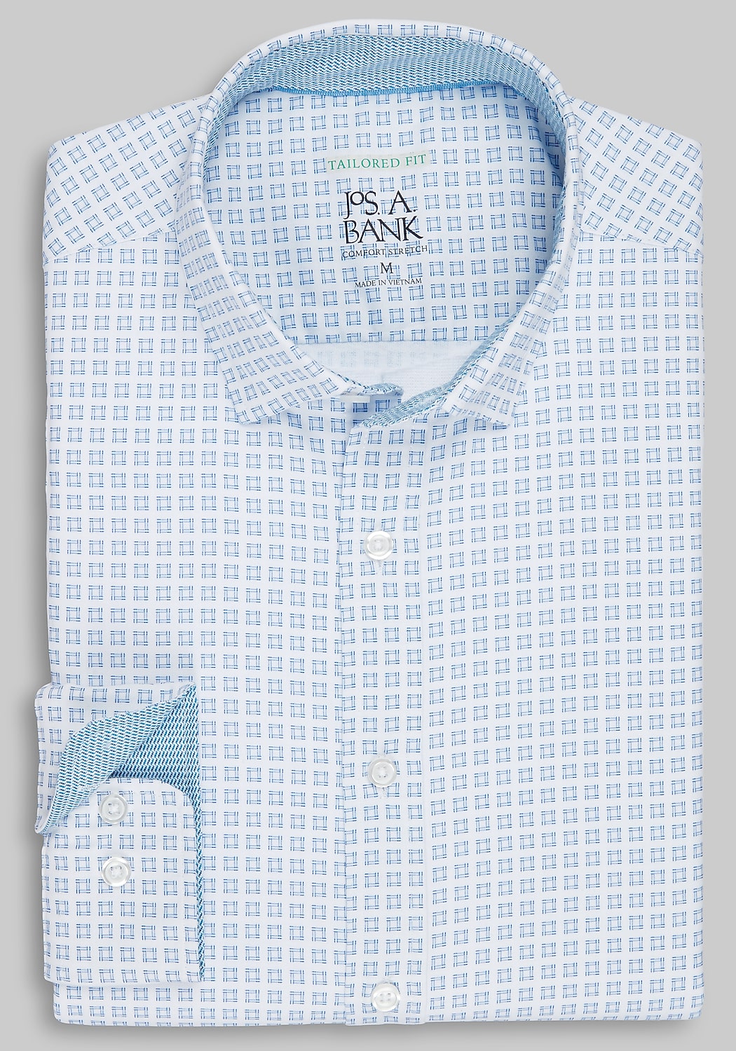 Traveler&reg; Collection Tailored Fit Stitch Box Hybrid Sportshirt