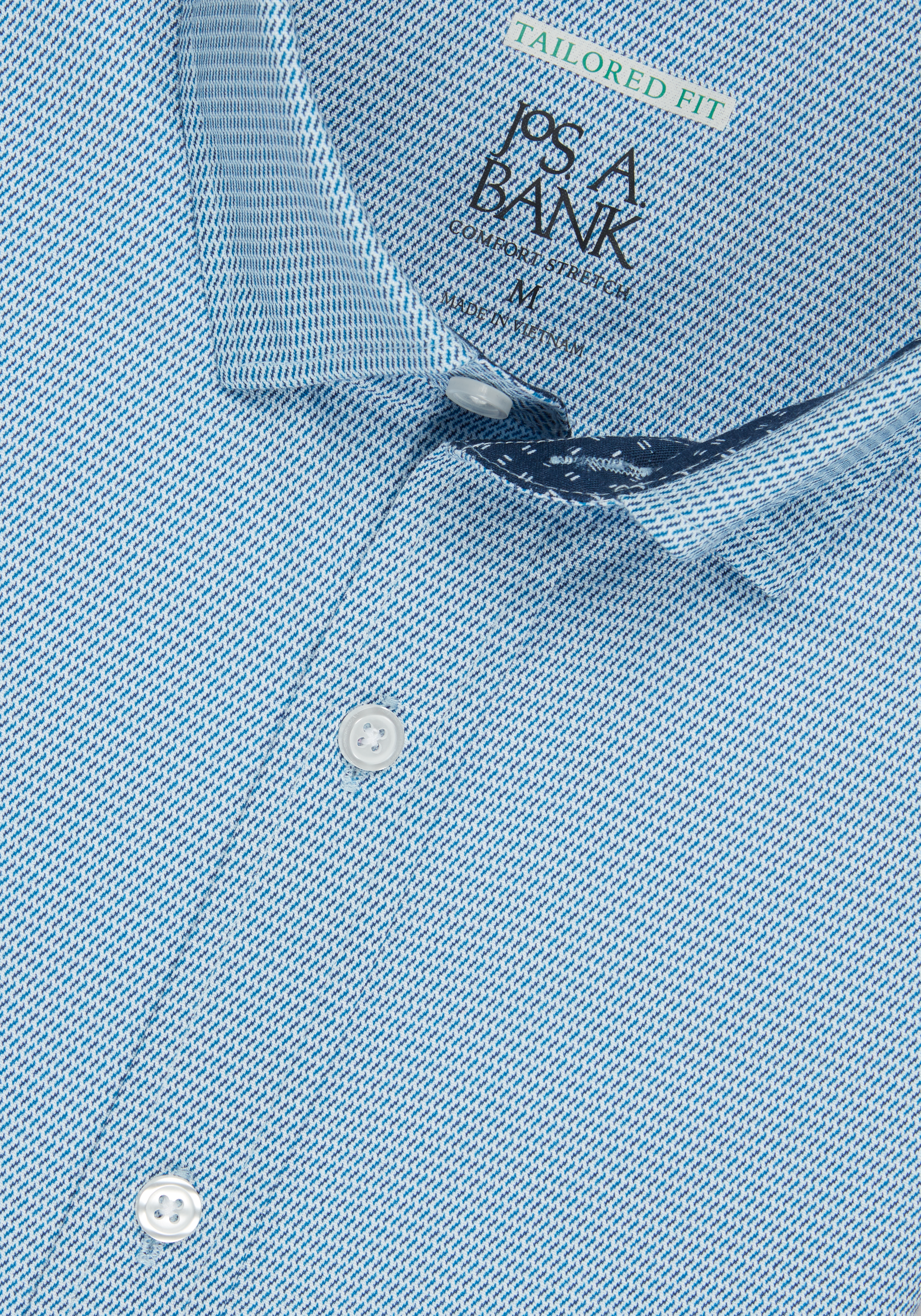 Jos. A. Bank Tailored Fit Angled Print Hybrid Sportshirt - Big & Tall CLEARANCE