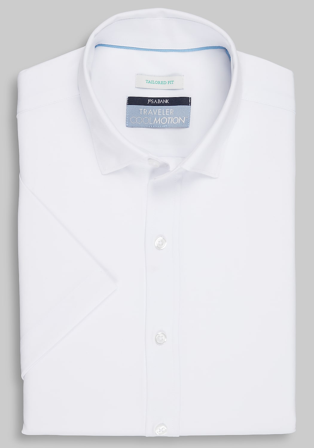 Traveler&reg; Collection Tailored Fit Solid 4-Way Stretch Short Sleeve Sportshirt - Big & Tall CLEARANCE