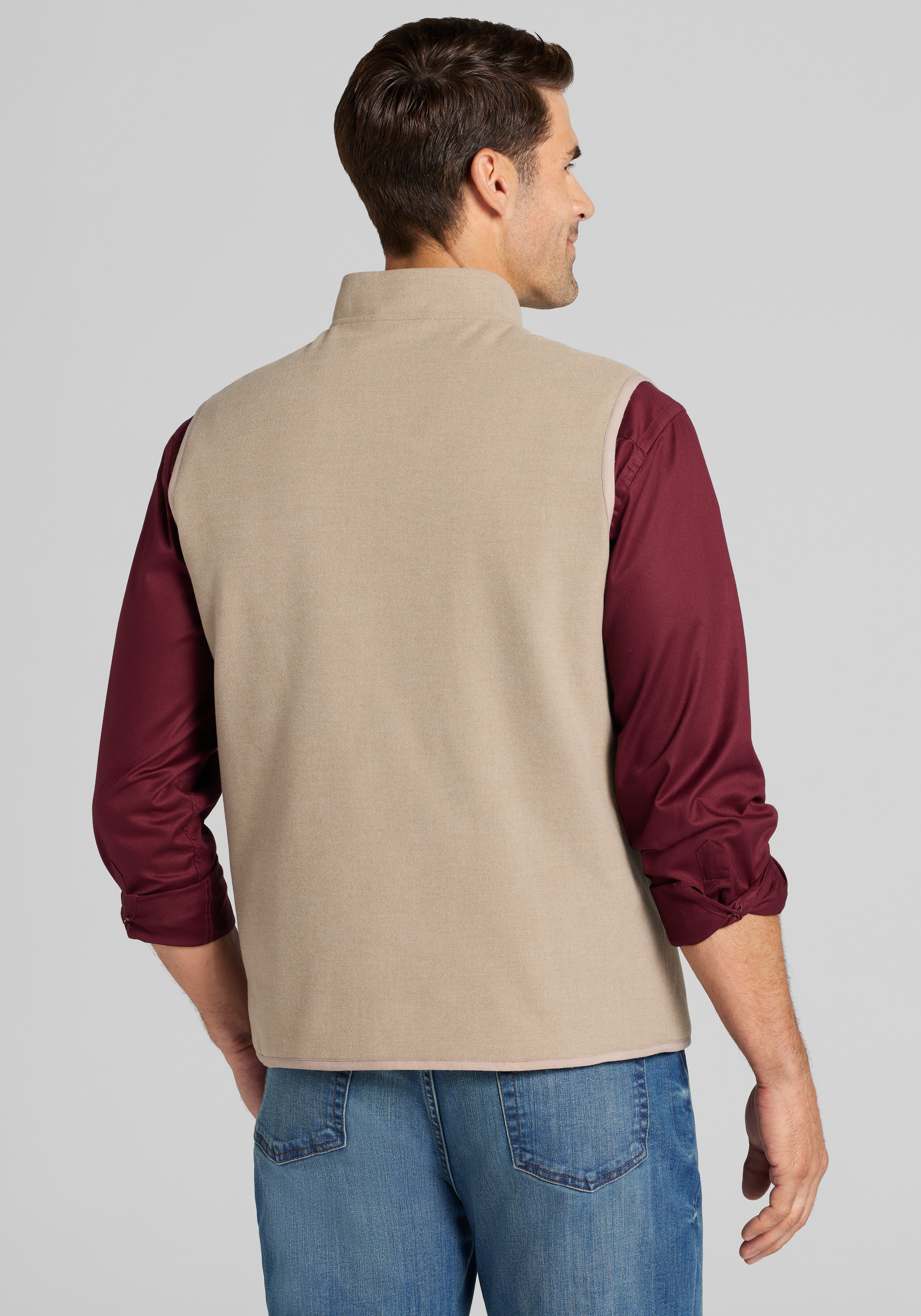 Jos. A. Bank Tailored Fit Tech Flannel Vest - Big & Tall CLEARANCE