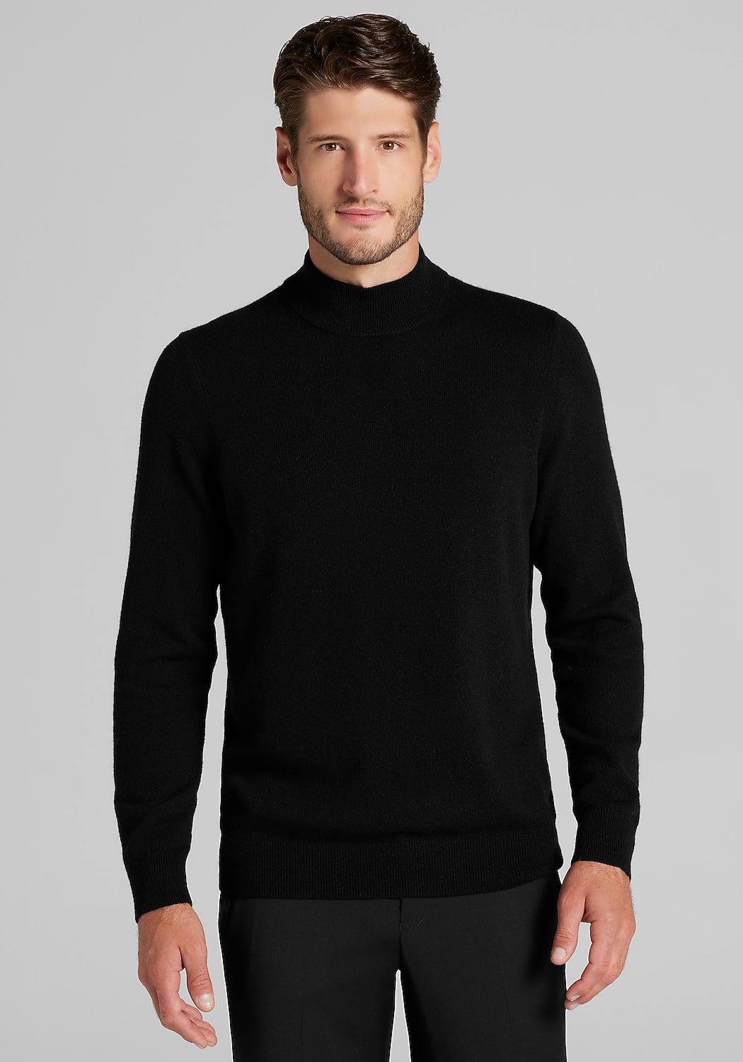 Jos. A. Bank Tailored Fit Wool-Cashmere Mock Neck Sweater