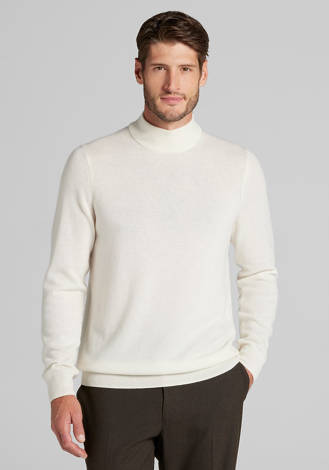 Jos. A. Bank Tailored Fit Wool-Cashmere Mock Neck Sweater - Big & Tall